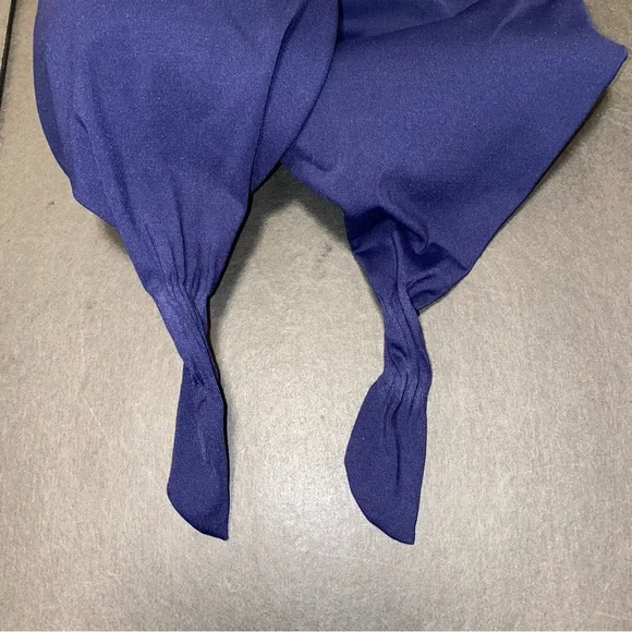 Front Tie Navy Blue Small Bikini Top - Picture 3 of 6